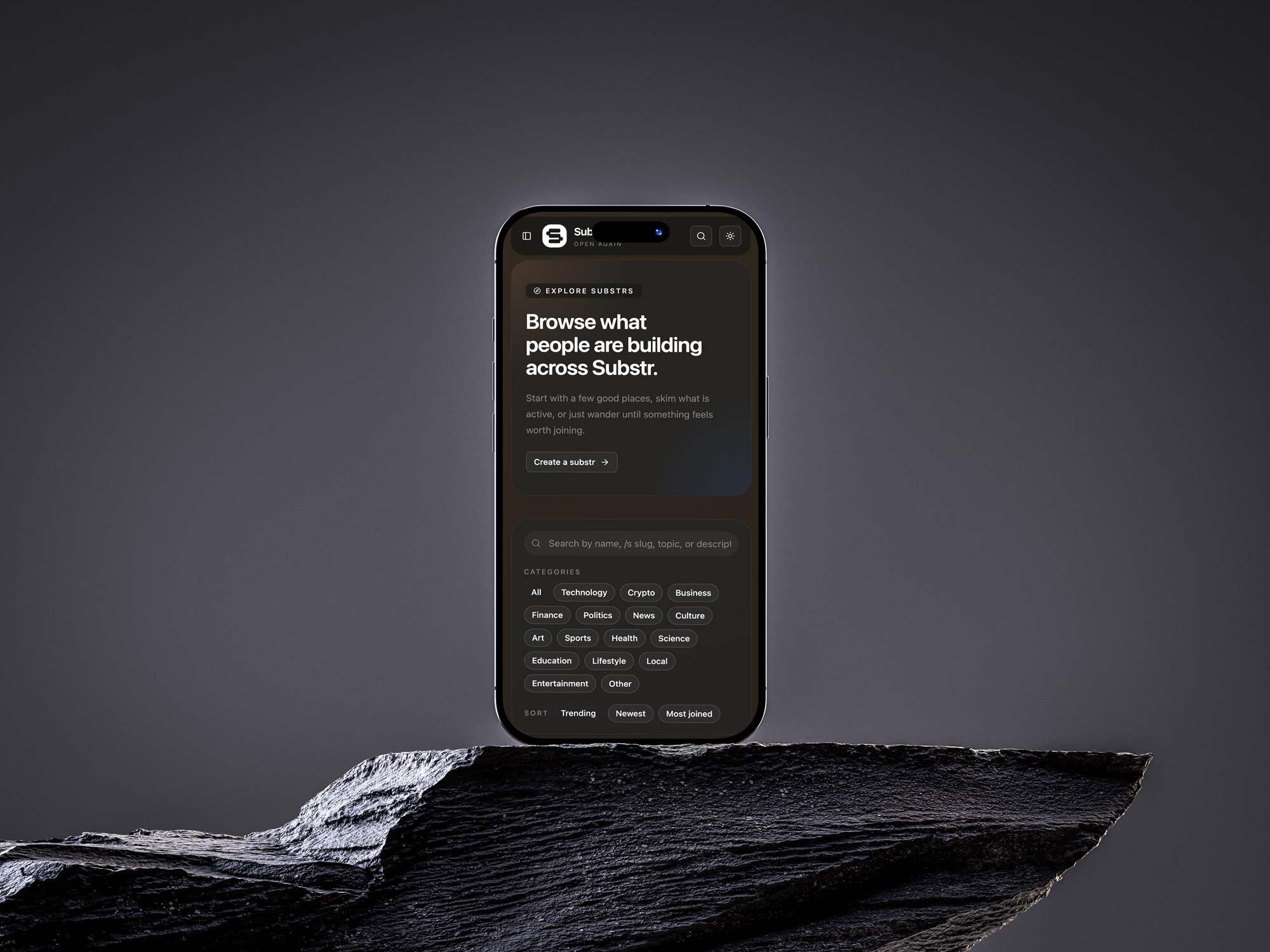 Substr mobile browse preview